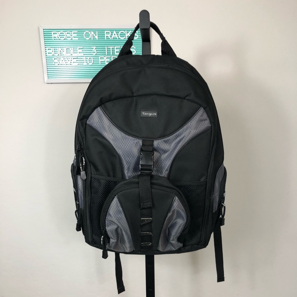 Targus BackPack Black and Gray Large Zipper 1276
